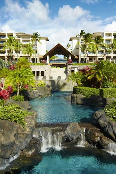 Montage Kapalua Bay waterfall feature